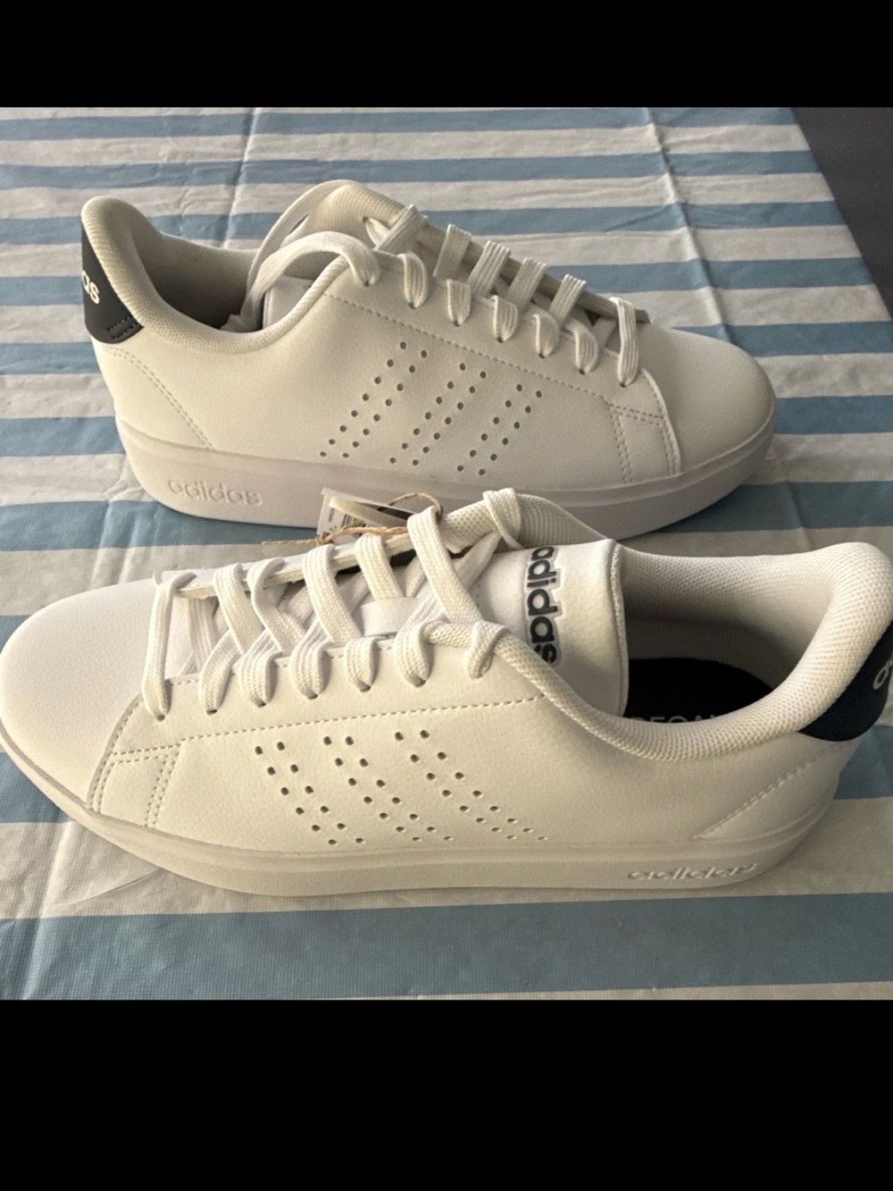 Adidas Advantage 2.0 All White Womens 8 Mens 7 EUR 40
